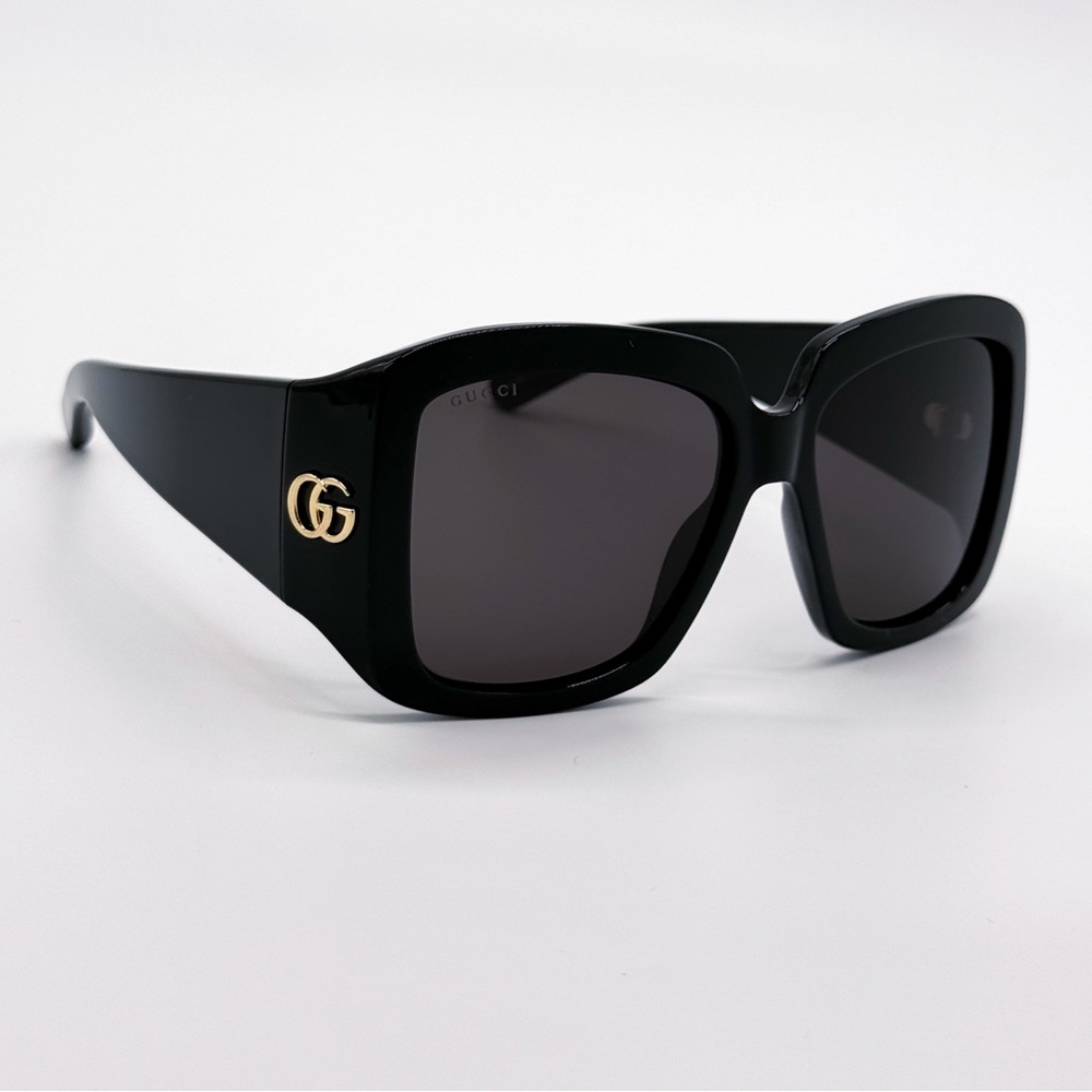 NEW GUCCI GG1402S 001 OVERSIZED WOMEN BLACK SUNGLASSES GUCCI - Picture 6 of 14